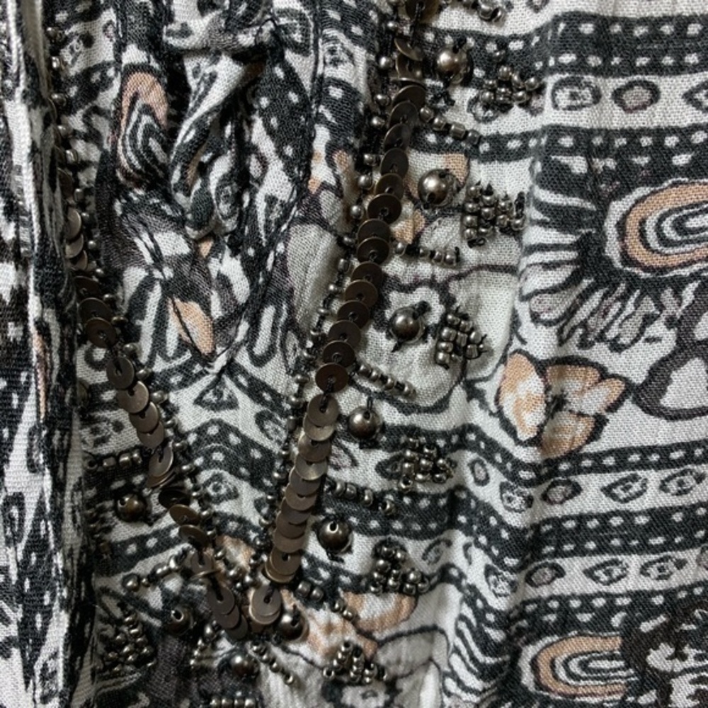 NWT American Eagle stretch beaded lace up romper - Picture 4 of 13